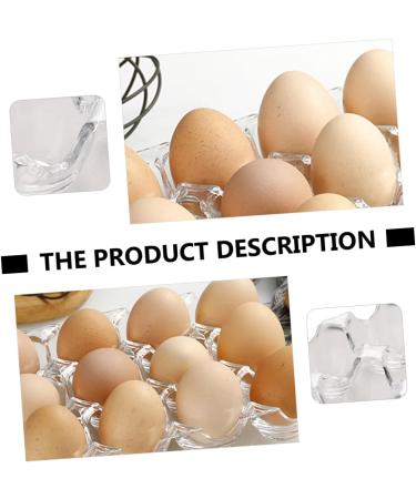Yardenfun 1pc Box Acrylic Egg Tray Egg Dispenser Holder Ceramic Egg Holder Chicken Egg Holder Filler Storage - Buy Online on GoSupps.com