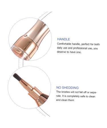 Angoily 4 in 1 Makeup Brush - Dual Ended Flat Foundation & Sponge Brush for Face Makeup - Perfect for Girls - High-Quality Artificial Fiber Cosmetics Tool - Buy Online on GoSupps.com