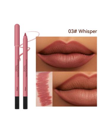 KISSIO Creamy Lip Liner Pencil | Long Lasting Matte Lip Liner (03#Whisper) | Non-Dry & Easy to Use | Cruelty-Free | 0.02 oz - Buy Online on GoSupps.com