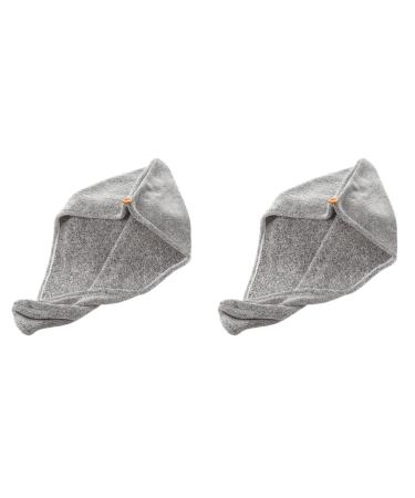 Cabilock 2 Pi ces Serviette Microfibre Cheveux Serviette Cheveux Bonnet Absorbant S chage Turban 65*26cmx2pcs image 1x2pcs