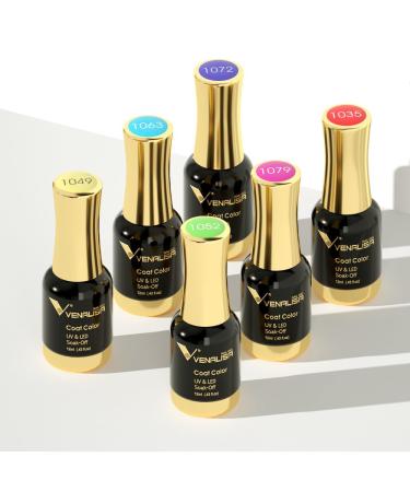 VENALISA Glitter Black Gel Nail Polish - High Gloss Pearly Grey Black Color | Soak Off Gel for DIY French Manicure | International Shipping Available - Buy Online on GoSupps.com