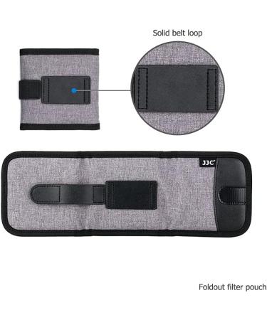 JJC Camera Lens Filter Pouch - 3 Pocket Storage Holder for Circular Filters Up to 82mm - UV ND CPL Filter Organizer - Buy Online on GoSupps.com