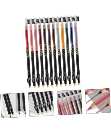 Healvian 12pcs Lip Liner Eyeliner Eyebrow Pencil Cosmetic Tool Long Lasting Eyeliner Makeup Pencil Plastic 1 count (Pack of 1) Assorted Color - Buy Online on GoSupps.com