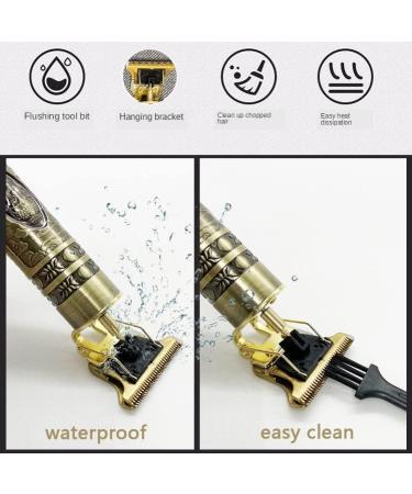 Professional Stainless Steel Hair Trimmer | Cordless T-Blade Zero Gapped Hair Clipper - Rechargeable & Easy One Touch Operation - Buy Online on GoSupps.com