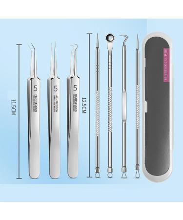 8set Usiveinborn Blackhead Remover Usiveinborn Tweezers Professional Facial Blackhead Remover Tweezers Efficient Tool for Clearing Blackheads Blackhead Extractor Black Head Remover Set for Facial Nose  - Buy Online on GoSupps.com