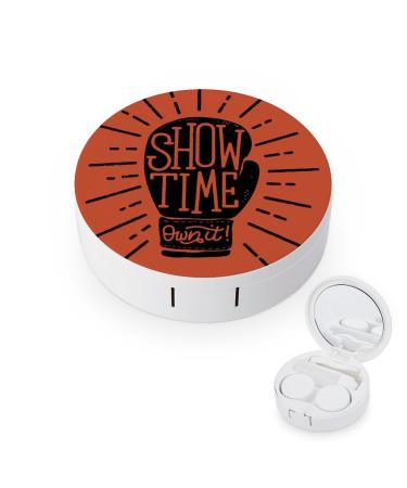 Show Time Light Bulb Contact Lens Travel Kit Portable Cute Contact Box with Mirror for Daily Outdoor