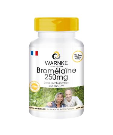 Bromelain 250 mg - 250 capsules - 600 F.I.P. - Vegetarian - Delayed release - Bromelain | Warnke Vitalstoffe - Quality of German pharmacies