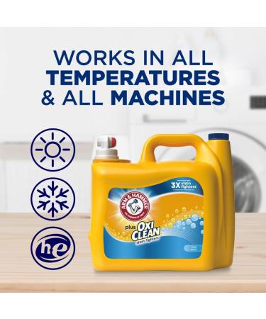Arm & Hammer Plus OxiClean Fresh Scent Liquid Laundry Detergent - 128 Loads 166.5 Fl Oz - International Shipping - Buy Online on GoSupps.com