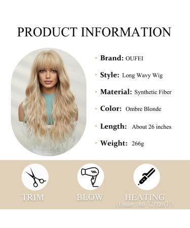 Ombre Blonde Wigs for Women - Natural Synthetic Hair Heat-Resistant Daily & Party Wear | Shop Now - Buy Online on GoSupps.com