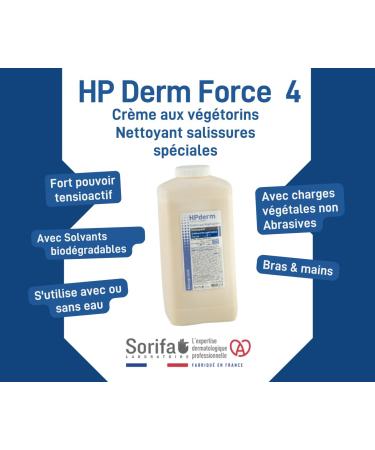  SORIFA Pack of 2 - HPderm Vegetogrins Cleansing Cream Strength 4 - Hands and Arms - Special Dirts - Grease Paint Ink Putty Tar Glue Foam - Soap Free - 1L Bottle - Buy Online on GoSupps.com