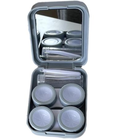 Buy Muslalo Purple Contact Lens Container Set with Mirror Tweezers & Solution Bottle - Travel-Friendly & Ideal for International Shipping - Buy Online on GoSupps.com