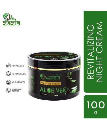 ALOEVERA Massage Cream 100g - Hydrating & Nourishing Aloe Vera Extract for Healthy Skin - No Paraben Alcohol or Silicon - Buy Online on GoSupps.com
