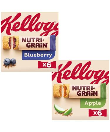 Breakfast Bar Bundle With Nutri-Grain Blueberry 6x37g and Nutri-Grain Apple Cereal Bars 6x37g (2 Pack)