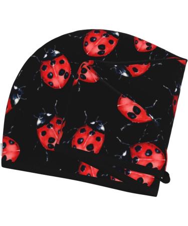 Hair Towel Wrap - Quick Drying Button Turban for Fast Hair Drying - Beautiful Red Ladybug Design - Buy Online on GoSupps.com