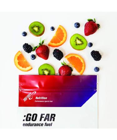 INFINIT Nutrition Go Far Fruit Punch - All-in-one 280 Calories Per Serving Endurance Sport Hydration Drink Mix with Protein - No Gels Bars or Salt Pills Natural Carbs Electrolytes & BCAA - Buy Online on GoSupps.com