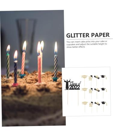 Warmhm 13pcs Graduation Season Cake Insert Dessert Toppers Cardstock Topper 2021 Graduation Party Decorations Graduation Cupcake Picks Graduate Toothpick Glitter Paper Card Stock - Buy Online on GoSupps.com
