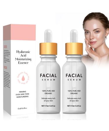 Hyaluron serum for men and women hyaluronic acid serum for the face with antiwrinkle active ingredients hyaluronic acid facial serum moisturizing serum 17 ml x 2 pieces