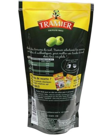 Tramier Green Pitted Olives (1 x 100 g) table olives from Spain pitted olives ideal for cooked or raw recipes - Buy Online on GoSupps.com