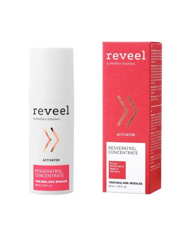 Resveratrol Concentrate by reveel Anti-aging Serum for face - stimulates Production of Collagen for firmer & smoother skin Facial Serum for Women & Men 1.69 fl oz