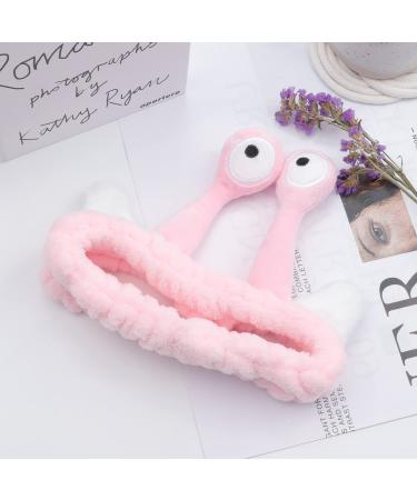 Hofar Face Wash Headband Hairband with Palm and Snail Coral Fleece - Pink - Buy Online on GoSupps.com