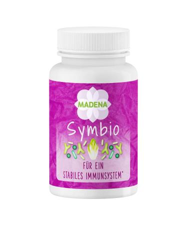 Madena symbio intestinal bacteria cultures complex with lactobacillus and bifidobacterium bifidum cultures inulin synergy 1 vitamin C 50 capsules vegan strengthen 50 pieces (1 Pack)