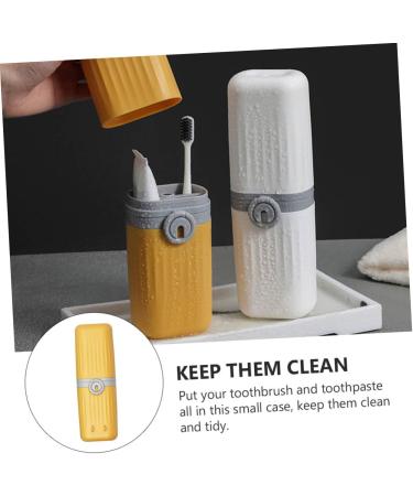 Beavorty Travel Toothpaste Holder & Toothbrush Case Set - Portable Dental Brush Container & Cup for International Shipping - Buy Online on GoSupps.com