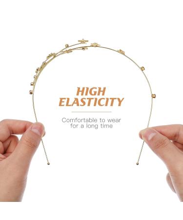 FRCOLOR Alloy Rhinestone Star Headband - Crystal Tiara Headband for Girls and Women in Golden - Buy Online on GoSupps.com