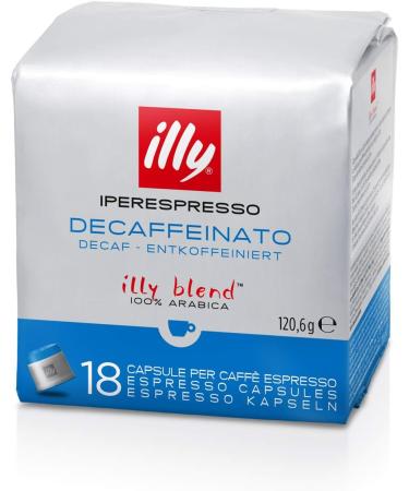  illy illy Decaffeinated Iperespresso Capsules: 100% Arabica with notes of caramel chocolate and toast caffeine-free harmonious taste 6 packs of 18 capsules (108 capsules in total) - Buy Online on GoSupps.com
