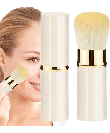 Retractable Makeup Brush - Telescopic Makeup Brush Travel Telescopic Cosmetic Brushes | Soft Face Makeup Brushes Beginner Friendly Powder Brush White. - Buy Online on GoSupps.com