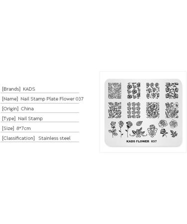 KADS Nail Stamping Plate Rose Flower Nature Image Template for DIY Manicure - FL037 - Buy Online on GoSupps.com