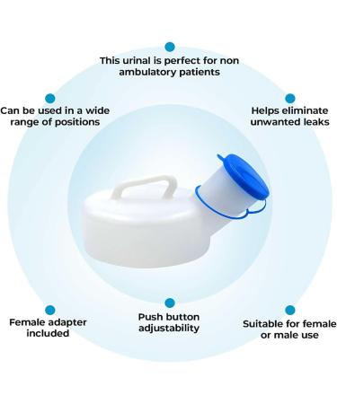 ICEMOB Unisex Pee Bottle with Scale and Cover 1000ML Urine Bottles Non Spill Ergonomic Handle Design Wee Bottle for Car Travel Outdoor Bring You Convenience and Comfort Women - Buy Online on GoSupps.com