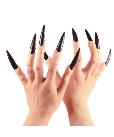 Nail Claws False Nail Arrow Claw Rings Cosplay Nail Finger Tips Party Halloween Prop Talon Claw Paw Finger Fingertip Arrow Claw Rings Finger Claw Witch Claws Armor finger Gothic Vampire Nails 10PCS