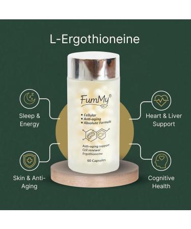 YOUROA L-Ergothioneine 60 Capsules per Bottle Cellulare Anti-aginge Absolute Formula Anti-Aging Support Cell Renewal Ergothioneine Heart Health & Brain Supplement 0.5mg/CPS. (120 pcs) - Buy Online on GoSupps.com