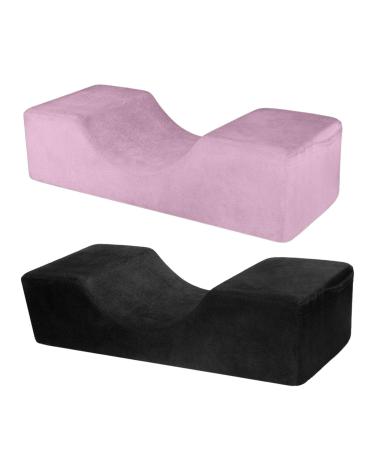 1/2 Eyelash Extension Pillow - Lash Extension Pillow Comfortable Foam Head Support | U-Shaped Pillow with Reliable and Soft | Washable Beauty Tool for Home Spa and Salon Supplies 1pc Pink