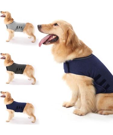 Anti-Fear Dog Jacket | Stress Reduction Shirt for Pets | Calming Thunder Wrap - Dark Gray S - Buy Online on GoSupps.com