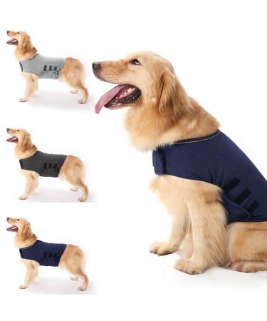 Haokaini Anti-Anxiety Dog Jacket Dog Calming Coat Pet Stress Relief Shirt Warm Calming Vest Lightweight Thunder Dog Wrap Dog Anxiety Jacket(Navy Blue M) M Navy Blue - Buy Online on GoSupps.com