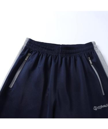 PUMPITU Men's Casual Athletic Tracksuit Set - Navy+Gray, X-Large - Buy Online on GoSupps.com