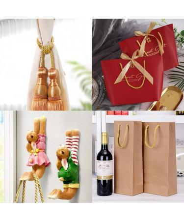 Gold Twisted Cord Trim - 59 Feet | Decorative Rope for Curtain Tieback, Upholstery, Honor Cord | Tenn Well - Buy Online on GoSupps.com