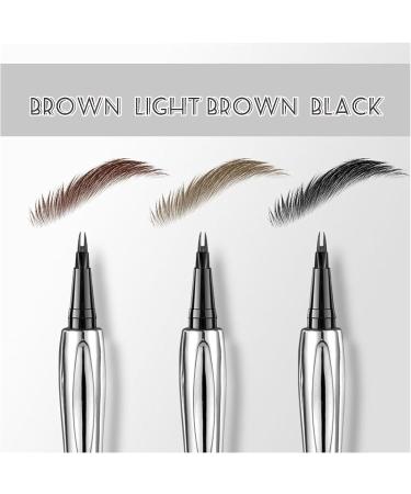 Cooklesa Eyebrow Natural Waterproof Eyebrow Pen With Microfine Tip Two-Pronged Eyebrow Pencil with Micro-fork Tip 3D Waterproof Microblading Eyebrow Pen (01+02) - Buy Online on GoSupps.com