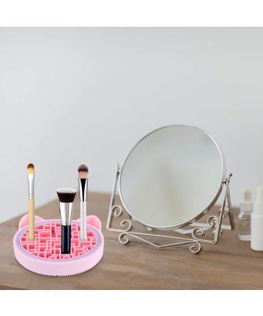 Silicone Makeup Brush Cleaning Mat & Drying Rack - 2 in 1 Cartoon Cat Holder for Beauty Tools - International Shipping - Buy Online on GoSupps.com