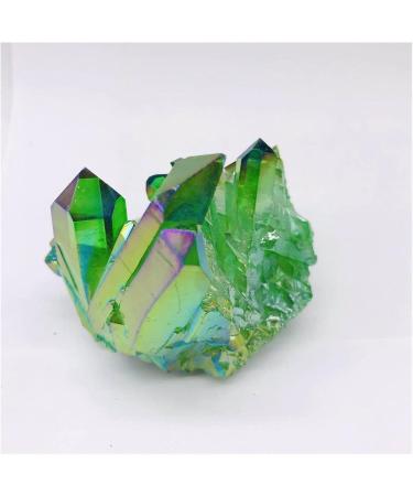 Natural Angel Quartz Green Aura Titanium Crystal Cluster Stone 150g-500g Crystal Cluster (Color : 1pc 370g-430g) - Buy Online on GoSupps.com