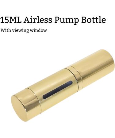 Dolovemk 15ML Airless Pump Bottle Cosmetic Container for Shower Gel Cream Lotion Toner Essential Oil Shampoo - Buy Online on GoSupps.com