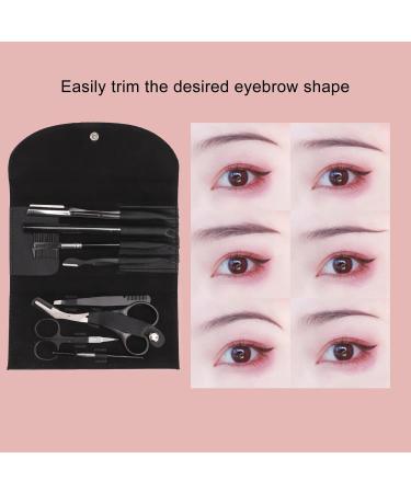 Premium Stainless Steel Eyebrow Grooming Kit | Trimming Tools with Storage Bag for Men & Women - Perfect for Flawless Brows - Buy Online on GoSupps.com