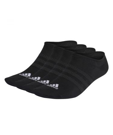 adidas Unisex Thin And Light No-show Socks 3 Pairs Sneaker Socks M Black/White