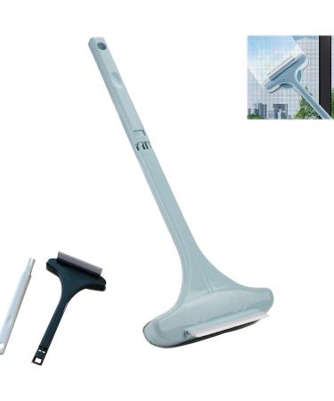 Multifunctional Screen Brush 2 in 1 Mesh Cleaning Brush Extendable Window Cleaning Tool Glass Cleaning Brush Double Sided Wet and Dry Dual Purpose Blue