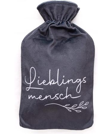 Bada Bing 2L Hot Water Bottle with Cover - Cuddly Gray & White Warming Pillow Gift for Favorite Person - Buy Online on GoSupps.com