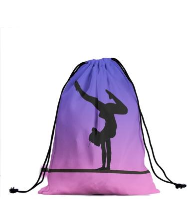 Purple Pink Gymnastics Grip Bag - Adjustable Water Resistant Girl Gymnastic Bag 9.25 x 12 - Buy Online on GoSupps.com