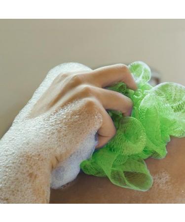 Multi-Colored Luffa Bath Sponges (4-Pack) - Natural Shower Scrubber & Exfoliating Bathing Sponges for Body Care - Buy Online on GoSupps.com