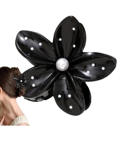 Shakven Flower Claw Clips For Hair - Seaside Holiday Flower Hairpin Seaside Holiday Hair Clip Headwear Spotted Design Claw Clip For Teen Girls Black - Buy Online on GoSupps.com