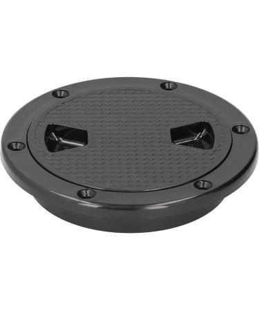 4in ABS Round Boat Deck Plate - Black Marine Accessory for Deck Inspection - Buy Online on GoSupps.com